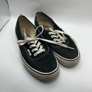 Vans Authentic Black Canvas Low Top Sneakers Casual Shoes Mens 6 Womens 7.5‎